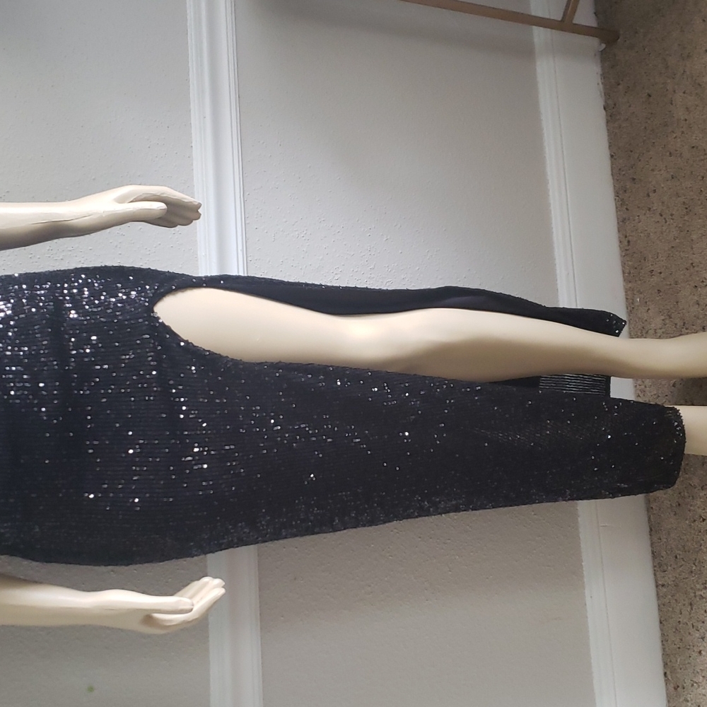 JAYGOFREY Maxi Sequim Black Dress Size 4 - Picture 4 of 9